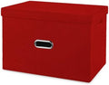 Large Linen Fabric Foldable Storage Bins by Unknown