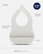 Lalo The Bib, Adjustable Non-Toxic Silicone Baby Bib - Image 3