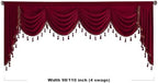 StangH Christmas Red Valance Curtains 110 inches Width, 1 Panel - Image 4