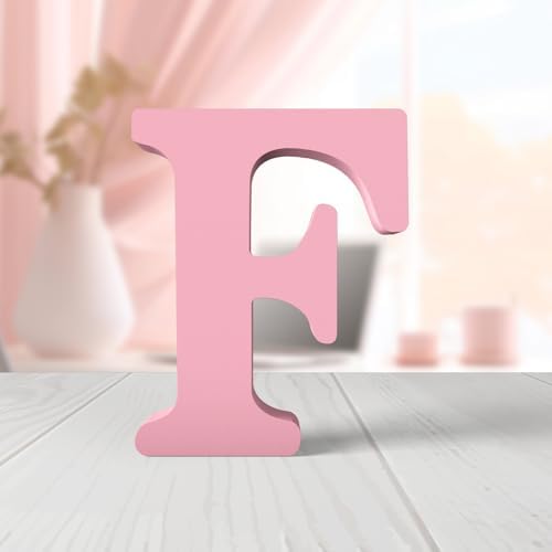 6 Inch Pink Wood Letters Unfinished Wood Letters by ZARUATU