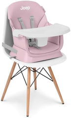 Jeep Milestone 6-in-1 Convertible High Chair by Delta Children, Light Pink - Image 4