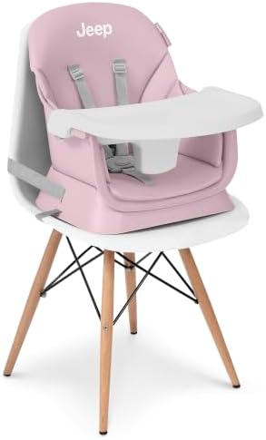 Jeep Milestone 6-in-1 Convertible High Chair by Delta Children, Light Pink - Image 4