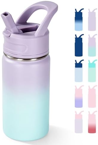 12oz Kids Water Bottle for School, Toddler Water Bottles by Fijinhom