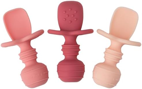 UpwardBaby Silicone Baby Spoons Self Feeding 6 Months by UpwardBaby