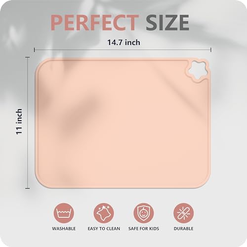 Silicone Placemat for Toddles Kids Non-Slip Reusable Portable Kids Placemats - Image 2