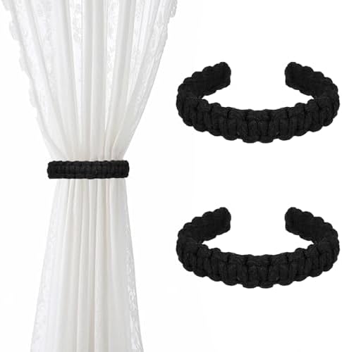 Ptwola 2 Pack Braided Curtain Tiebacks Boho Elegant Rustic Curtain Holdbacks by Unknown