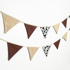 2 Sets of Cow Party Decorations Nursery Garland 24Pcs Brown Western Cowboy - Image 4