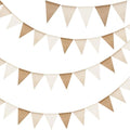 G2PLUS Pennant Banner Triangle Flag Bunting Garland Linen Rustic Boho 36PCS by G2PLUS