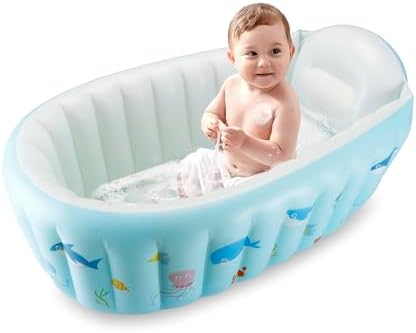 PandaEar Inflatable Baby Bathtub, Portable Travel Bath Tub - Image 6