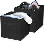 2 Pcs Storage Cubes, 10.5 Inch Collapsible Storage Bins, Fabric Foldable Bins by Zuihug