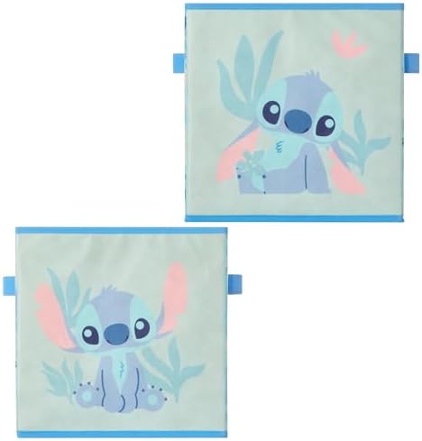 Stitch Storage Cubes Set of 2 Durable Fabric Bins by IdeaNuovaCharacterShop