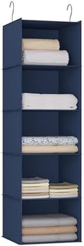 Hanging Closet Organizer 5-Shelf, Oxford Fabric Wardrobe Storage by DonYeco