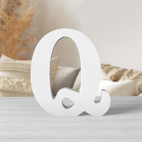 6 Inch White Wood Letters Unfinished Wood Letters by ZARUATU