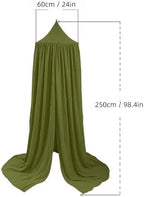 Cotton Kids Bed Canopy, Nursery Room Baby Crib Hanging Curtain Mosquito Net - Image 7