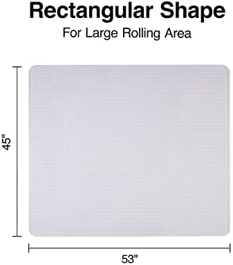Staples Carpet Chair Mat, 45x53 Inch, Medium-Pile, Model 28592 - Image 5