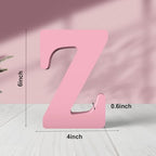 6 Inch Pink Wood Letters Unfinished Wood Letters - Image 2