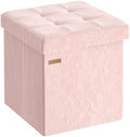 SONGMICS Storage Ottoman, Foldable PU Leather Footrest by SONGMICSbySONGMICSHOME