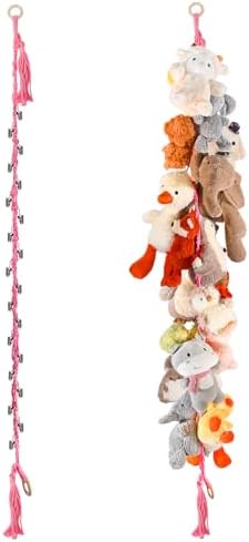 CERETIA 80" Stuffed Animal Organizer Chain, Wall Corner Storage by CERETIA