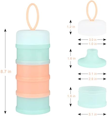 Accmor 2 Pack Baby Formula Dispenser On The Go, Stackable Formula Dispenser - Image 7