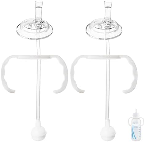 Straw Sippy Cup Conversion Kit for Dr Brown Narrow Nack Baby Bottles, Soft top by Unknown