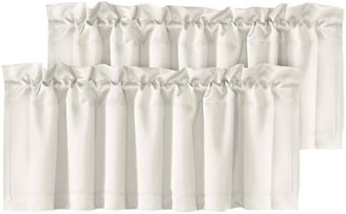 H.VERSAILTEX Ivory Valances for Windows, Room Drakening Small Window Kitchen by HVERSAILTEX