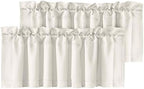 H.VERSAILTEX Ivory Valances for Windows, Room Drakening Small Window Kitchen by HVERSAILTEX