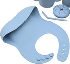 Silicone Baby Feeding Set Whimsy Blue Infant Tableware Collection - Image 2