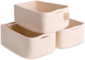 Woven Rope Baskets for Organizing, 3 Pack, 15.5 x 11 x 5.5" Storage Bins by NaturalCozy