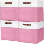 Bagnizer 13x13 Cube Storage Bins, Collapsible Fabric Storage Box, 4 Pack Closet by Bagnizer