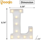 Pooqla LED Marquee Letter Lights, Warm White and Cool White Decorative Lighted - Image 5
