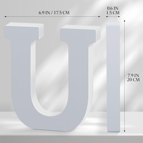 White Wooden Letters 8 Inch for Wall Decor, Large Unfinished Wood Letters for - Image 2