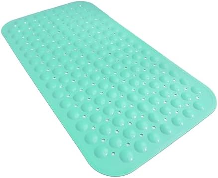 Anti-Slip Bathtub Shower Mat 28×15 Inch Turquoise Green by ERASILKEN-X