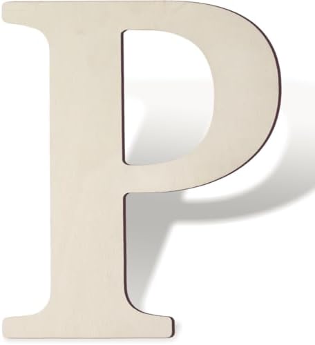 Wooden Letters 8 Inch Large Paintable Wood Letter P by Unknown