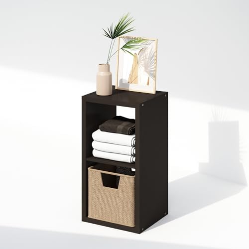 Furinno Cubic Extra Thick 2-Cube Closet Organizers and Storage, Dark Oak - Image 5