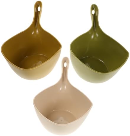 FOMIYES 3pcs Plastic Bath Water Scoop Set Thickened Long Handle Water Ladle by FOMIYES