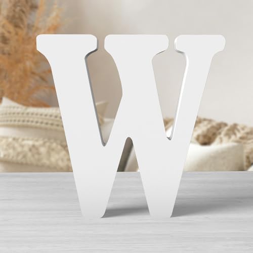 8 Inch White Wood Letters Unfinished Wood Letters by ZARUATU