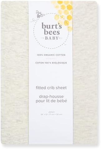 Burt's Bees Baby Organic Cotton Fitted Crib Sheet, Unisex Baby Beddings - Image 2