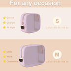 YOPCDJ 2PCS Clear Makeup Bag Set, Waterproof TPU Purse Organizer Pouches - Image 3