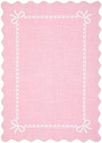 GarveeHome Scalloped Bow Rug 4x6 Washable Pink Rugs - Image 4