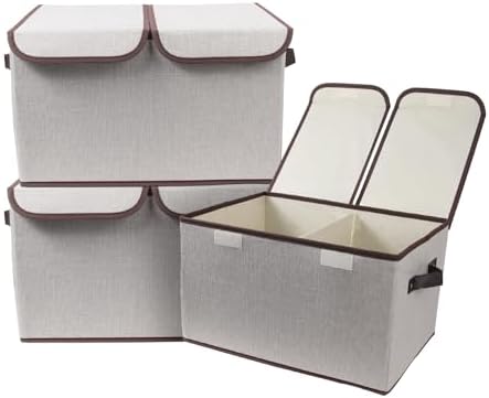 Foldable Fabric Storage Box, 16.5 x 11.8 x 9.8 inches, by TCbelosion