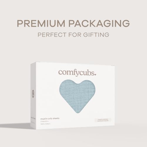 Comfy Cubs 100% Muslin Cotton Fitted Crib Sheet - Image 6