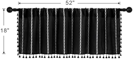MitoVilla Black White Kitchen Valances - Image 7