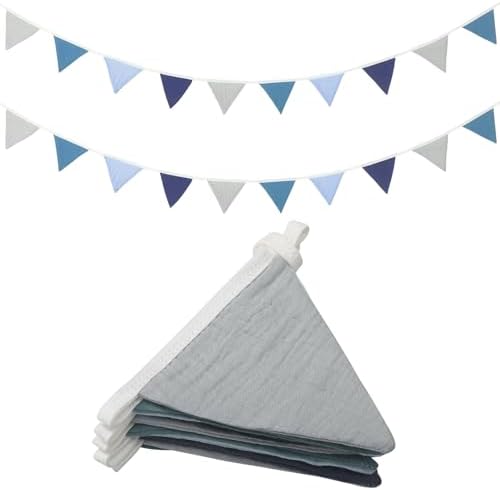 Oudain 2 Pcs Pennant Banner Flags Nursery Garland Triangle, Bright Color by Oudain