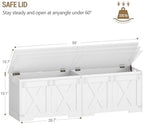 Hzuaneri 59" Modern Farmhouse Storage Chest and Bench | 70 Gal | 330lb Seat - Image 3