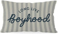 Long Live Boyhood Boys Room Throw Pillow Cover 12x20, Playroom Kids Throw by Wheatwin