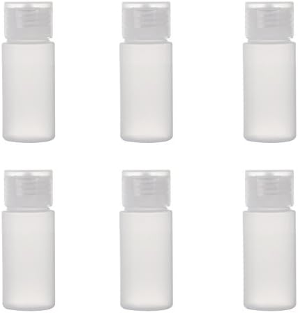 ALINK Travel Size Plastic Empty Toiletry Bottles, 30ml Pack of 6 Liquid by ALINK