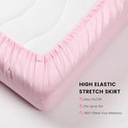 Pack and Play Sheets Fitted, Mini Crib Sheets 38x26 Inch - Image 4