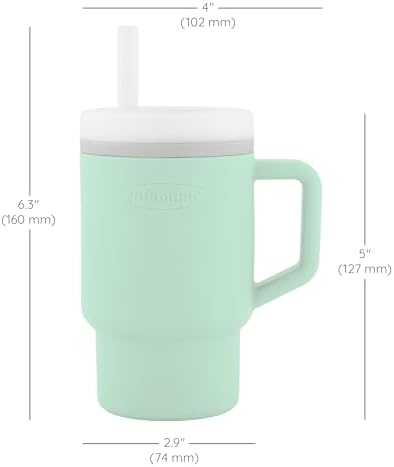 Infantino My 1st Tumbler 9 Oz Silicone Sippy Cup, Cool Mint - Image 6