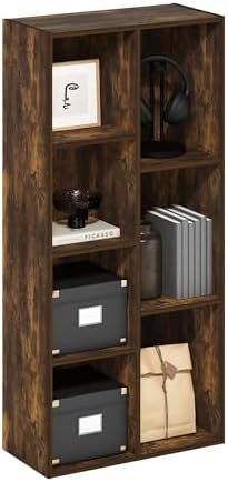 Furinno LUDER Book Shelf, 7-Cube Bookshelf, Bookcase by Furinno-FitsYourSpaceFitsYourBudget