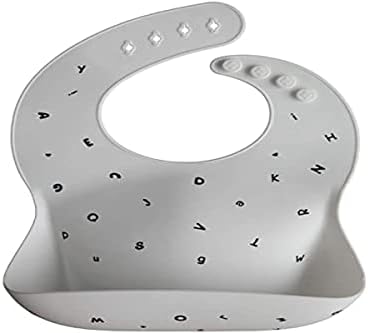 mushie Silicone Baby Bib | Adjustable Fit Waterproof Bibs - Image 4